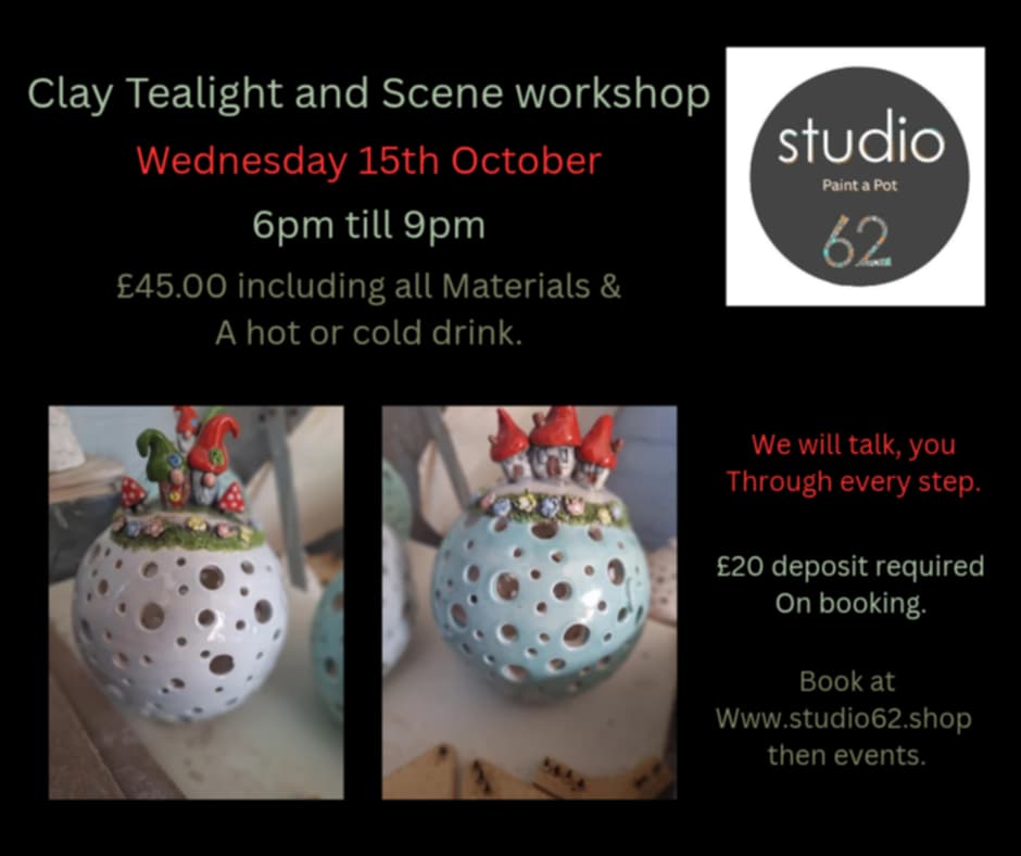 Clay Tealight and Scene Workshop - 15th October 2025